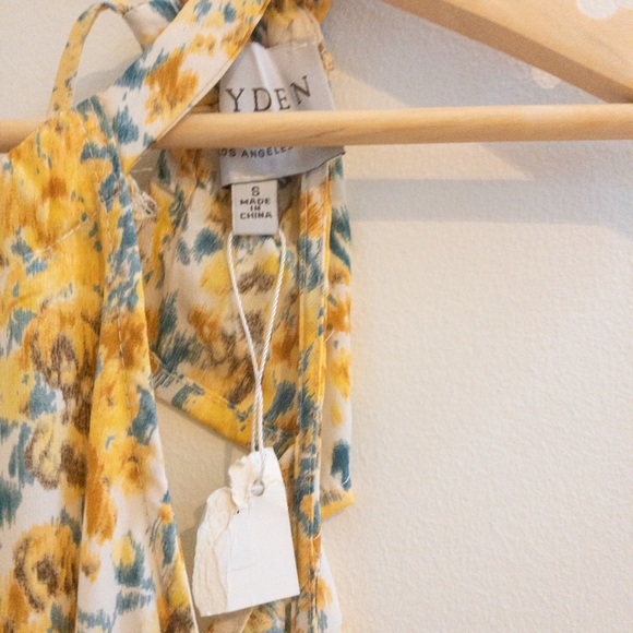 Hayden Yellow Floral long Dress - Picture 2 of 6